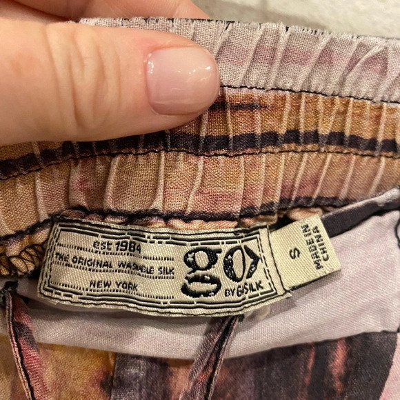 Go by Go Silk Striped Pants Size Small VGUC - Picture 3 of 5